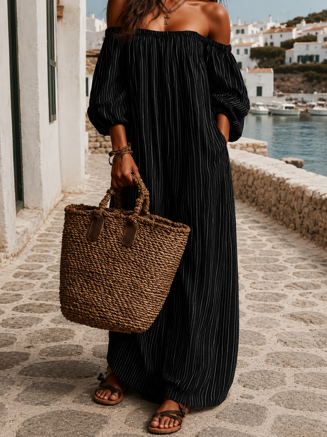 Mabel - Flowing Striped Maxi Dress