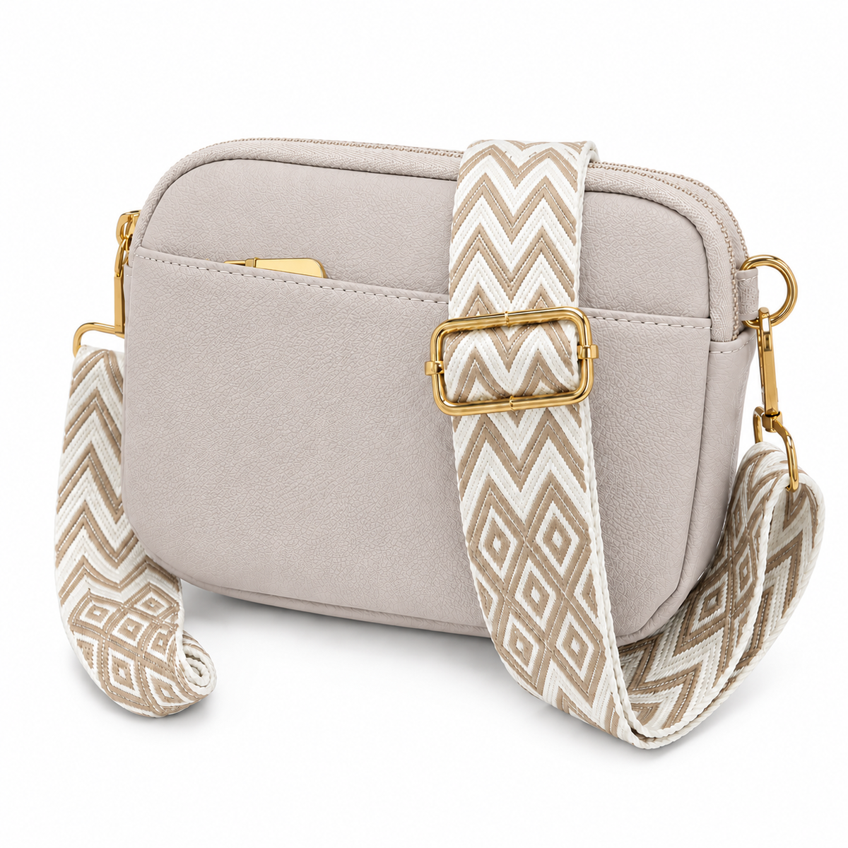 Adhara - Structured Vegan Leather Crossbody Bag