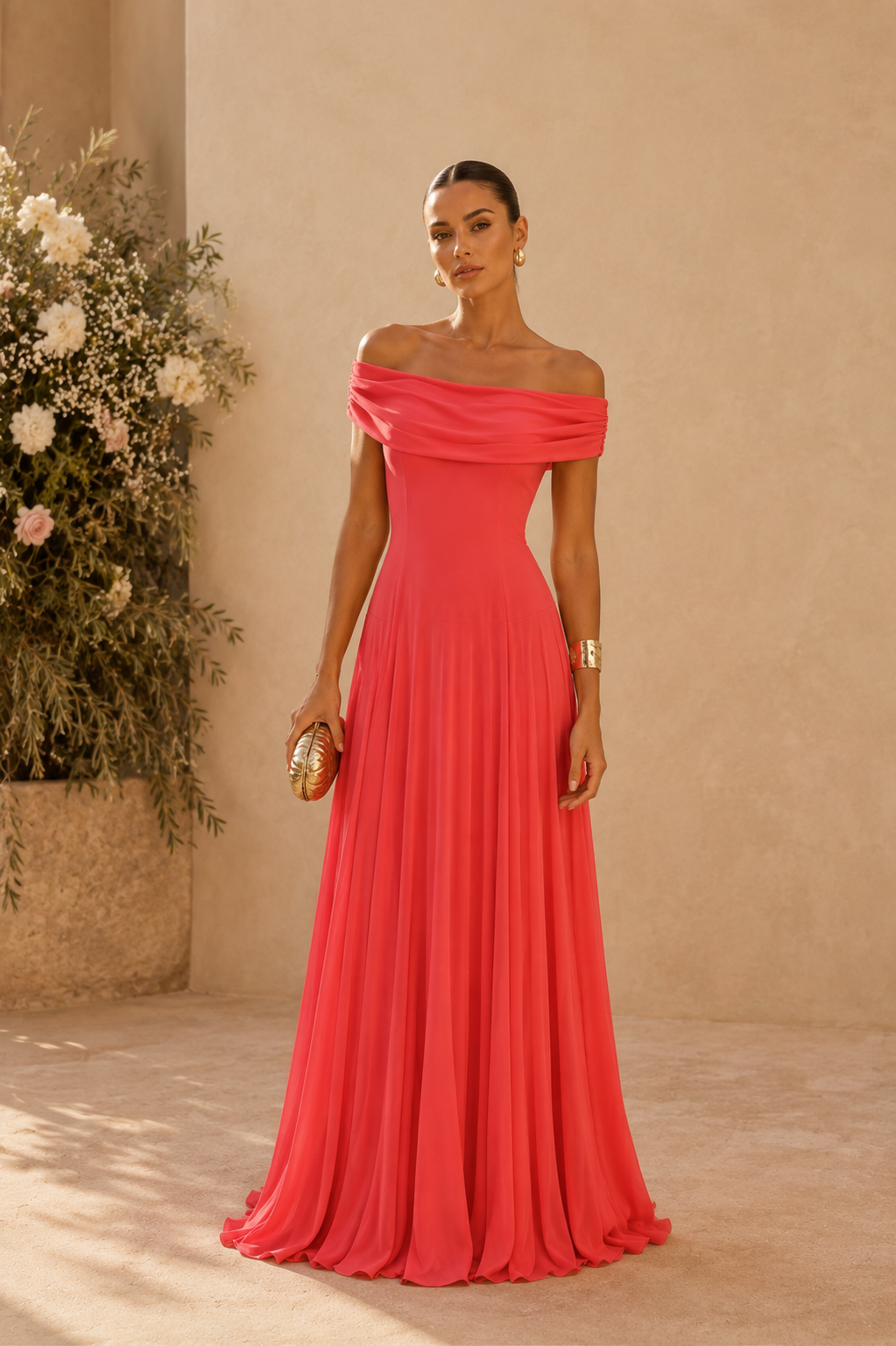 Lanie - Elegant Pleated Maxi Dress