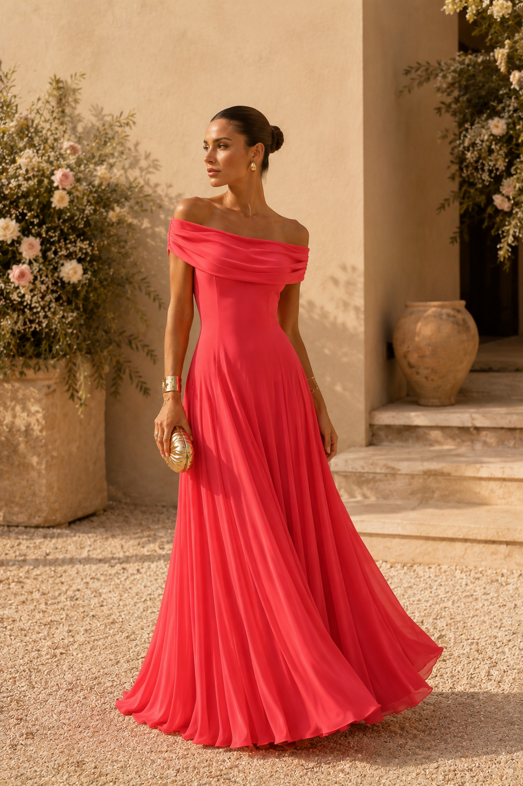 Lanie - Elegant Pleated Maxi Dress