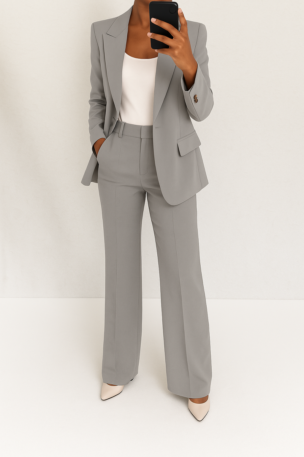 Erika -  Flattering Fit Suit Two-Piece Set