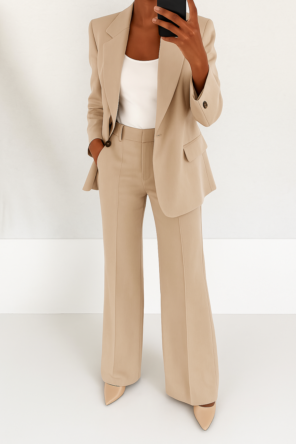 Erika -  Flattering Fit Suit Two-Piece Set