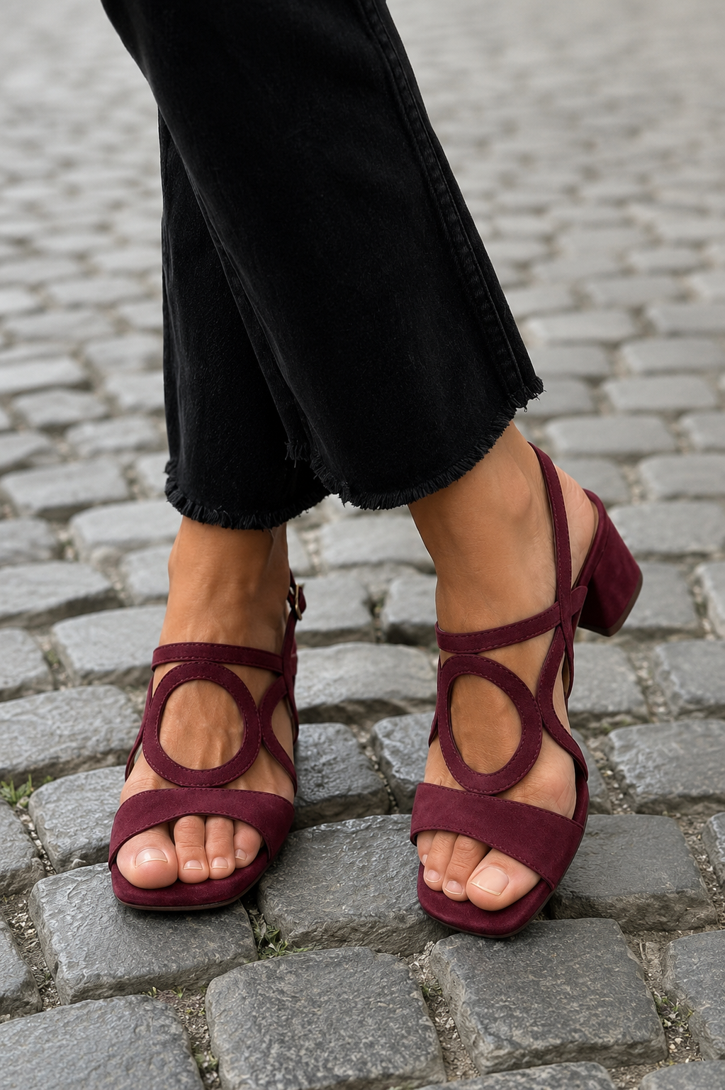 Kendra - Geometric Heeled Sandals