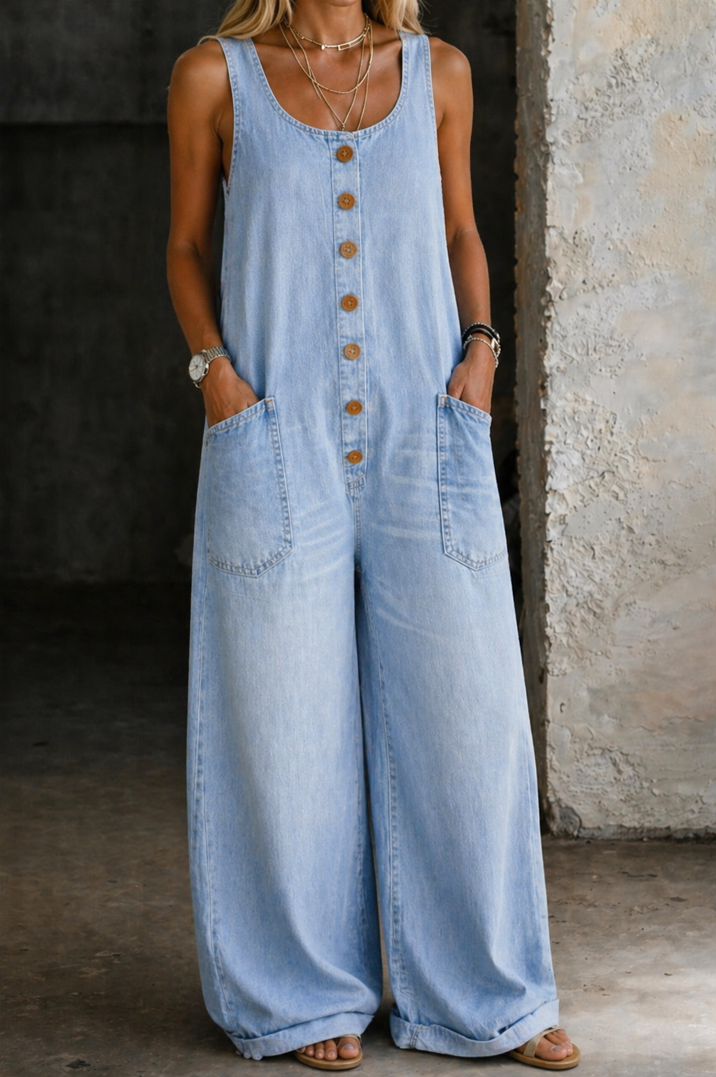Taylor - Vintage Washed Cotton Denim Overalls