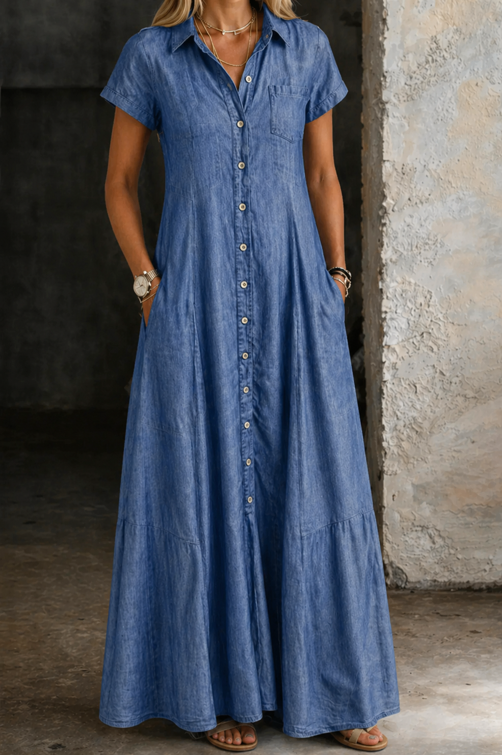 Kara - Long Denim Dress