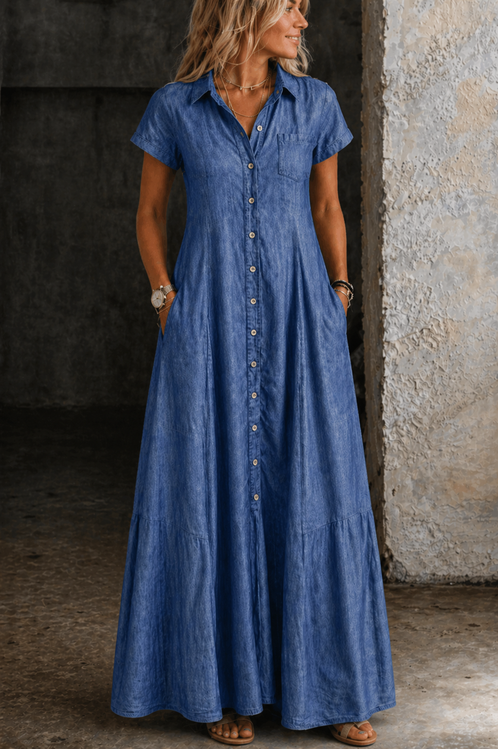 Kara - Long Denim Dress
