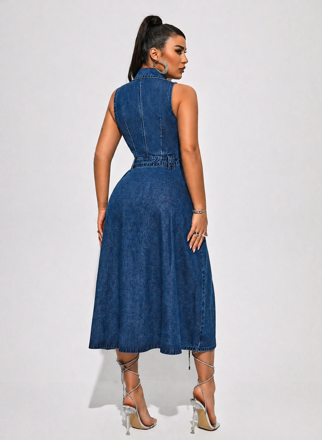 Jela - Open Front Vest Dress