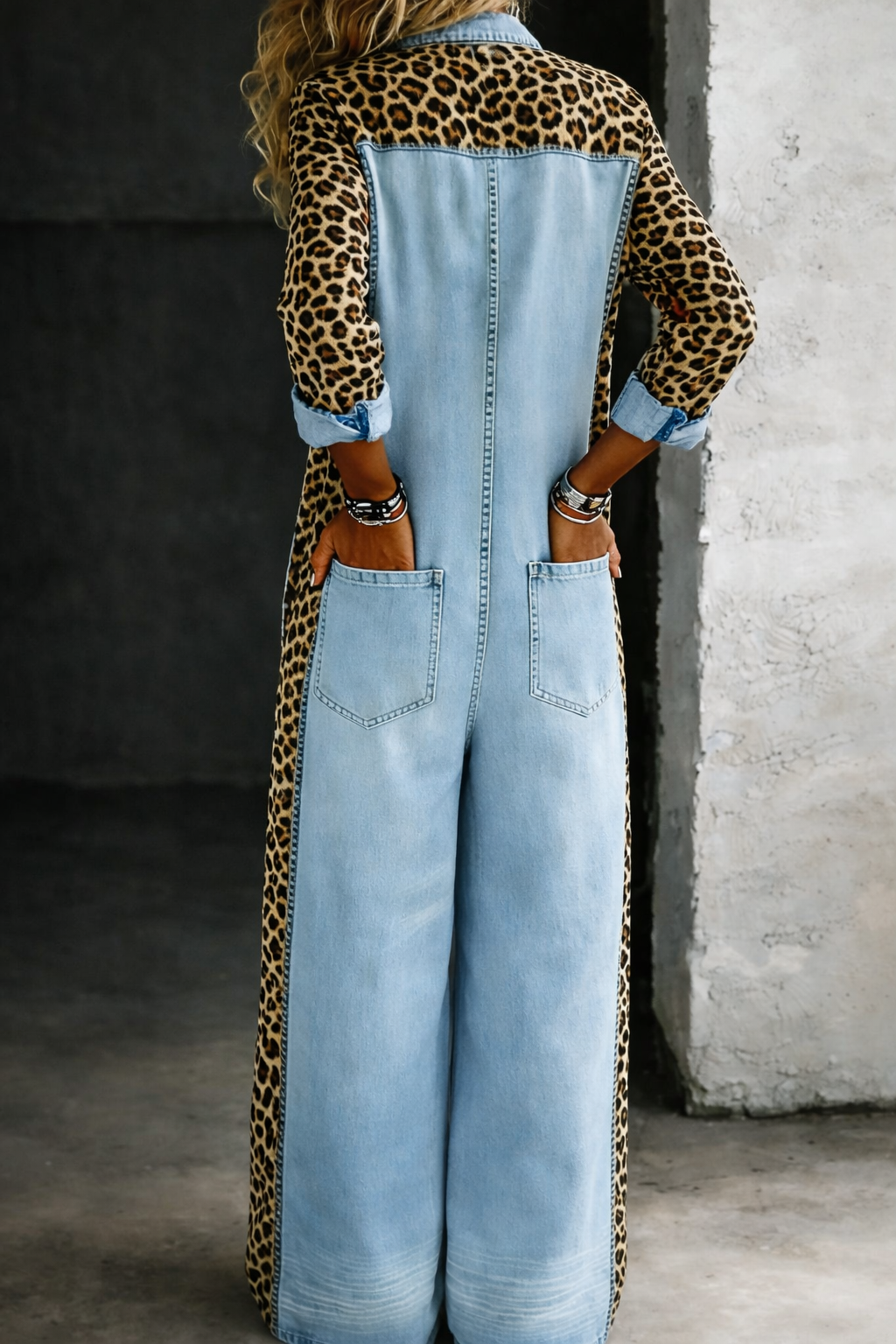 Amelia - One Piece Denim Shirt Jumpsuit