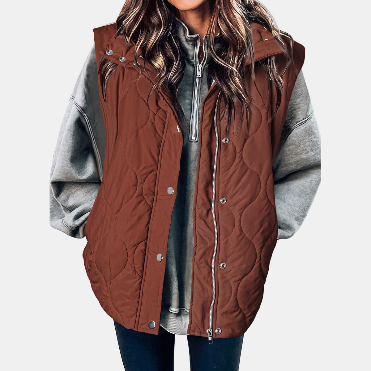 Dulce - Quilted Hooded Puffer Vest