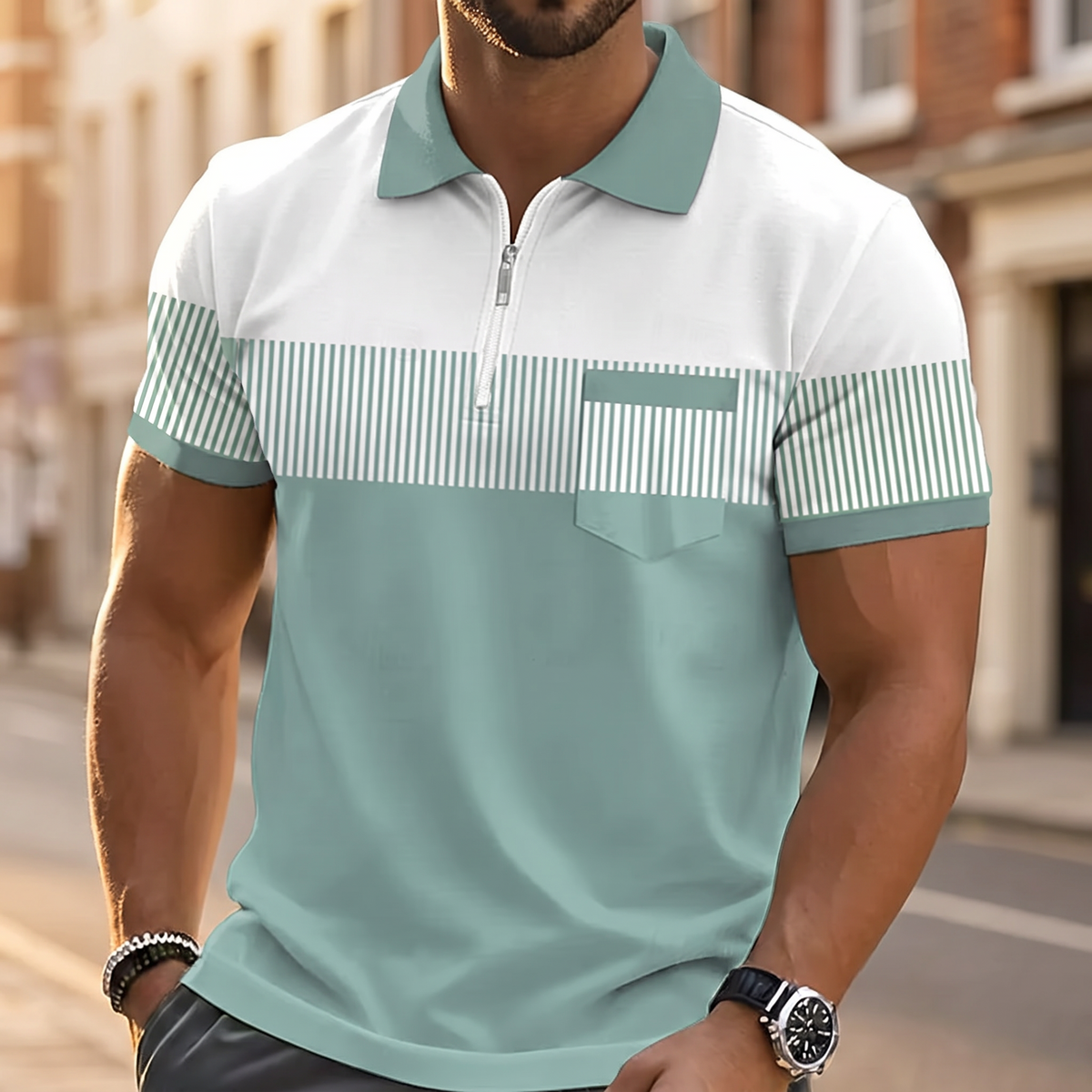 Maddox - Breathable Zip-Collar Polo