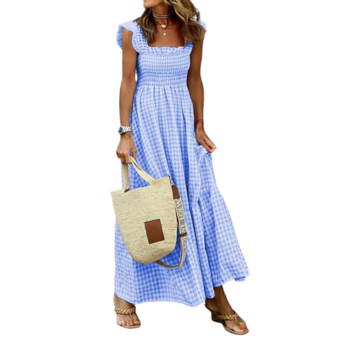 Aubrey - Retro Smocked Summer Dress