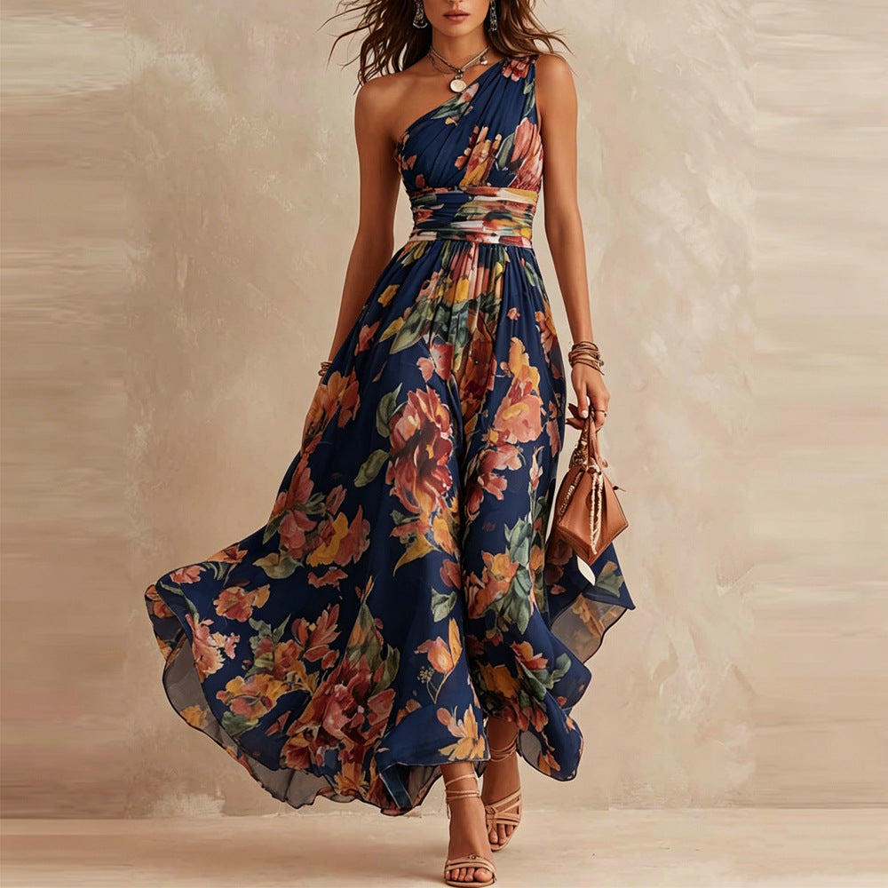 Frances - One-Shoulder Chiffon Dress