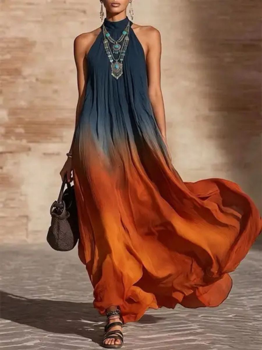 Carmin - Gradient Boho Maxi Dress