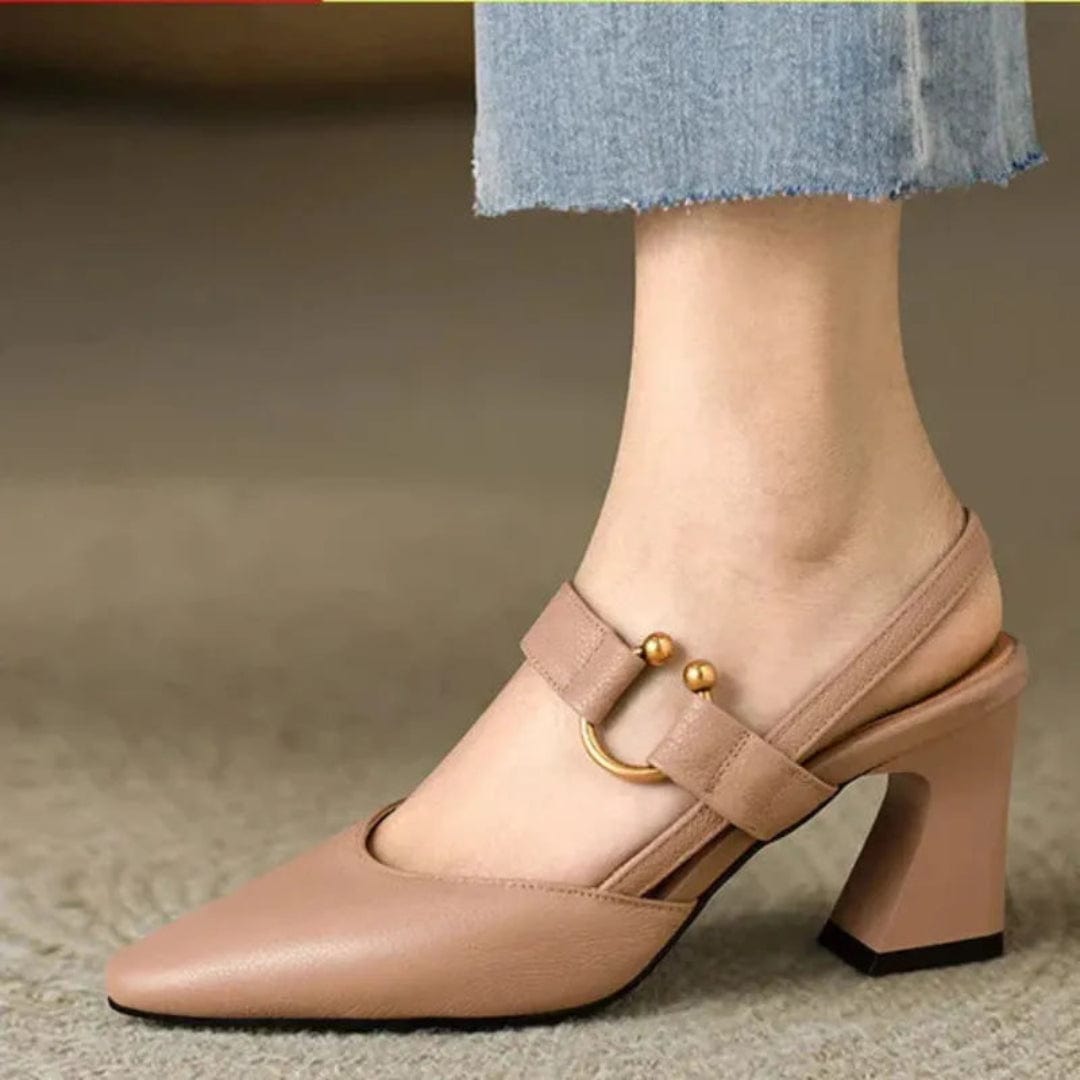 Lydia – Low-Heel Slingback Pumps