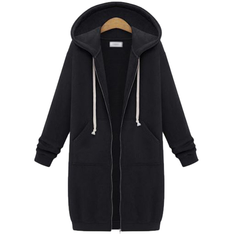 Agnes – Long Fleece Hooded Jacket