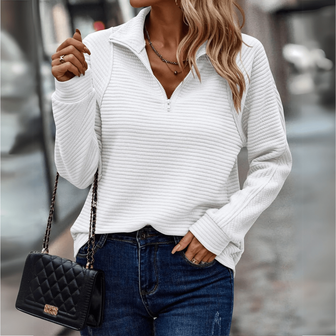 Zainey - Chic Half-Zip Pullover