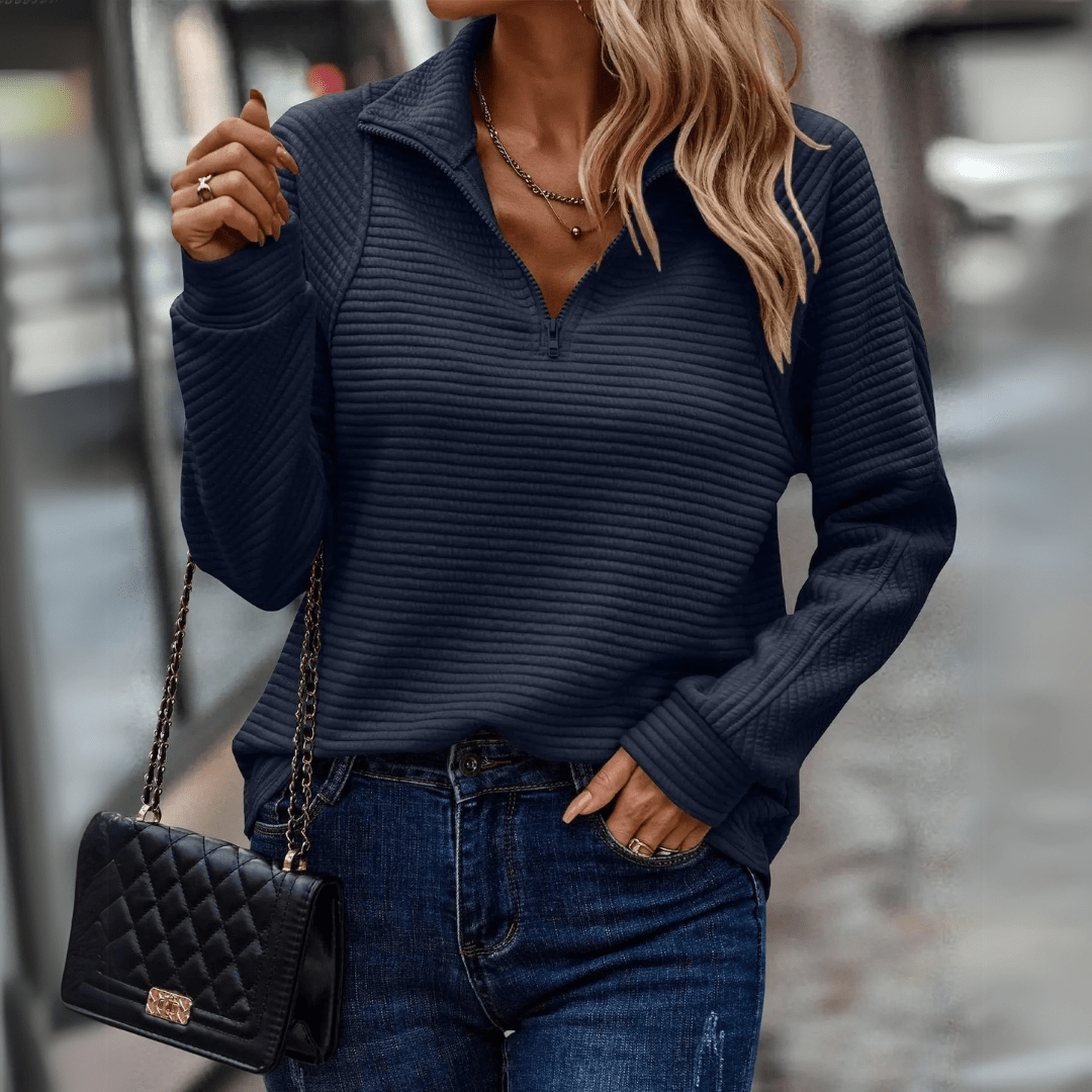 Zainey - Chic Half-Zip Pullover