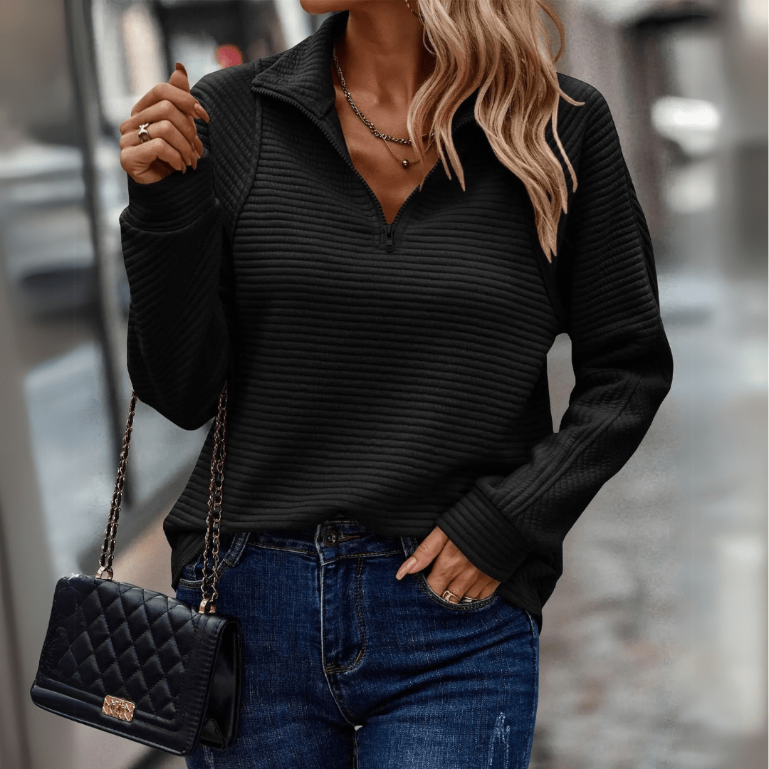 Zainey - Chic Half-Zip Pullover