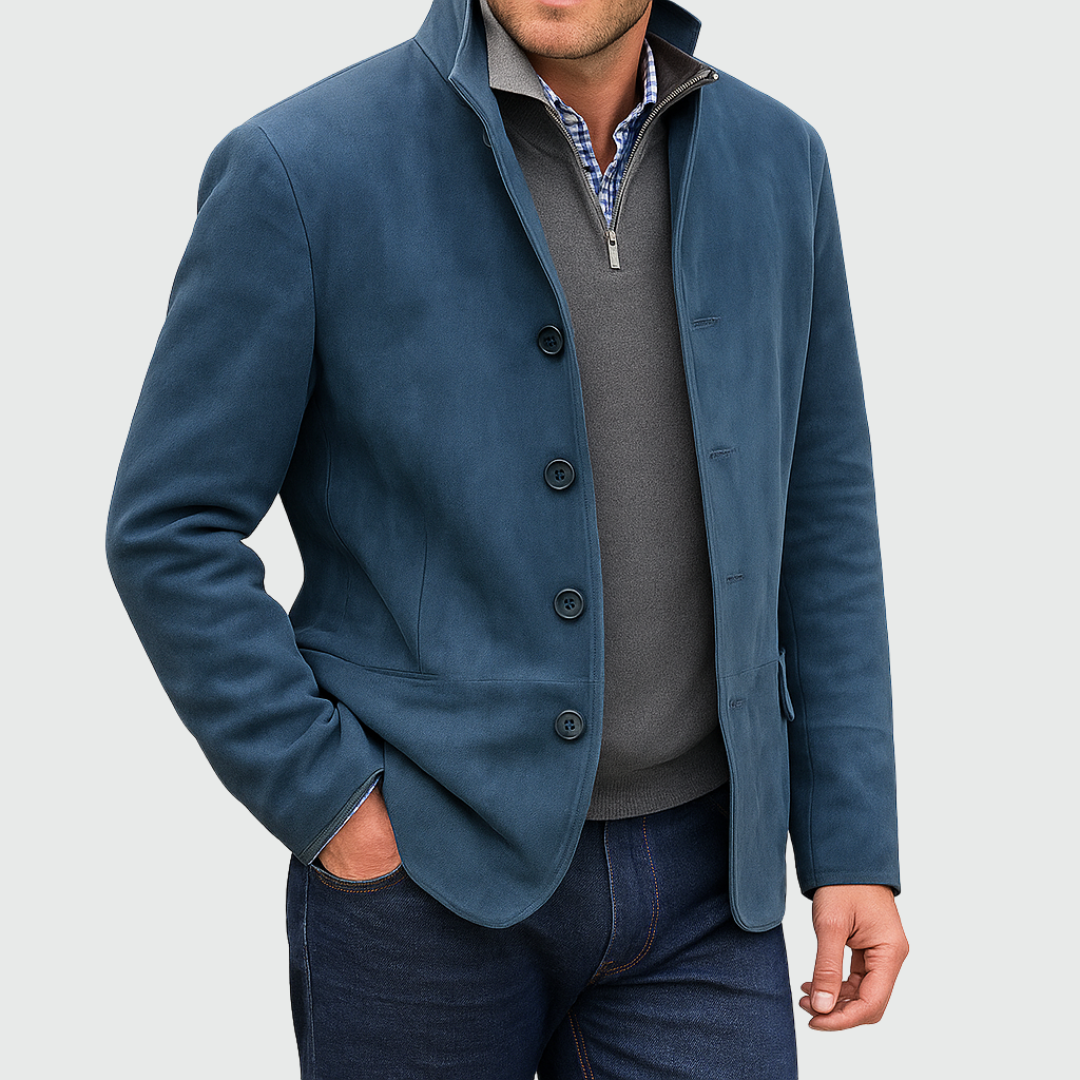 Asher - Classic Suede Button Jacket