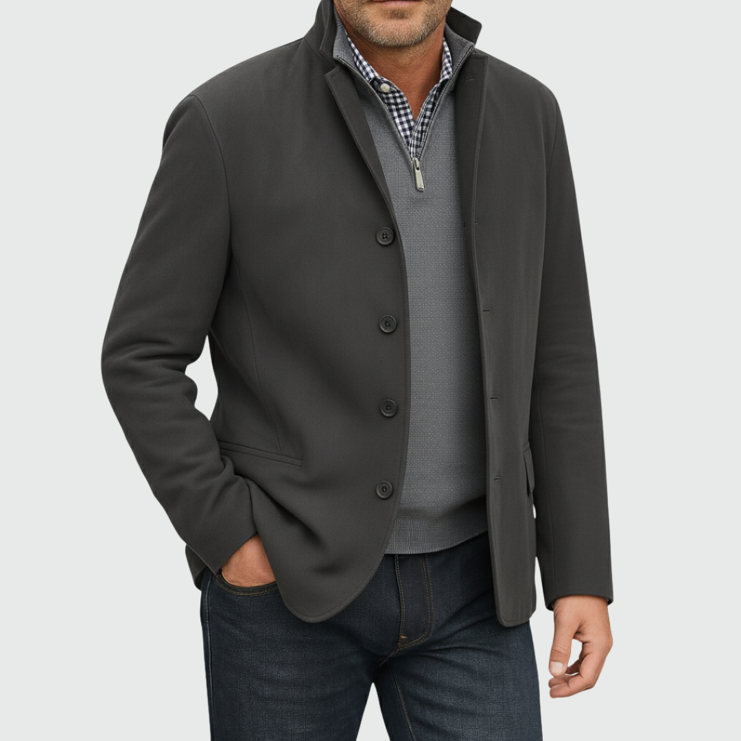 Asher - Classic Suede Button Jacket