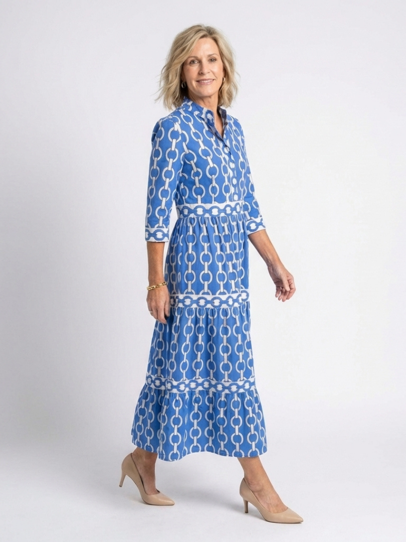 Saldy - Floral V-Neck Maxi Dress