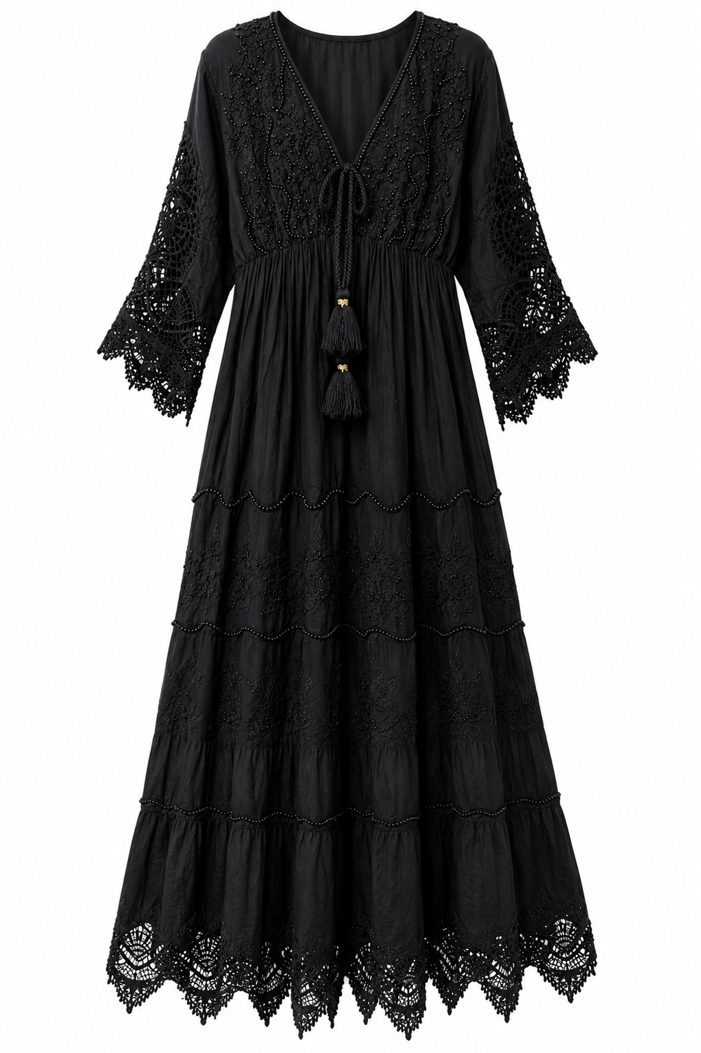 Katy – Black Lace Evening Dress