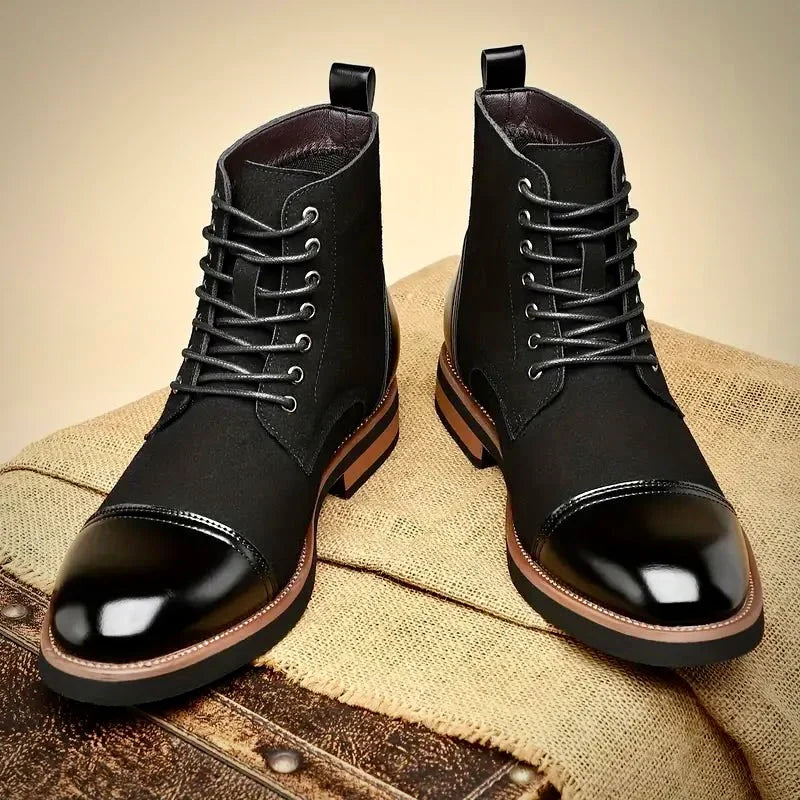 Bryce – Two-Tone Oxford Leather Boots