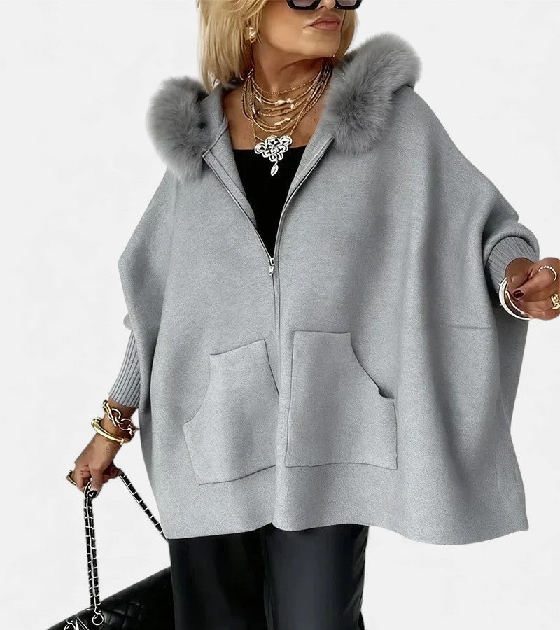 Kinsley - Elegant Fur-Collar Jacket