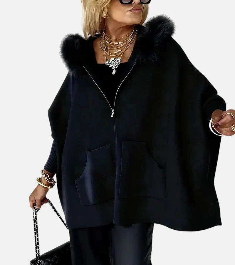 Kinsley - Elegant Fur-Collar Jacket
