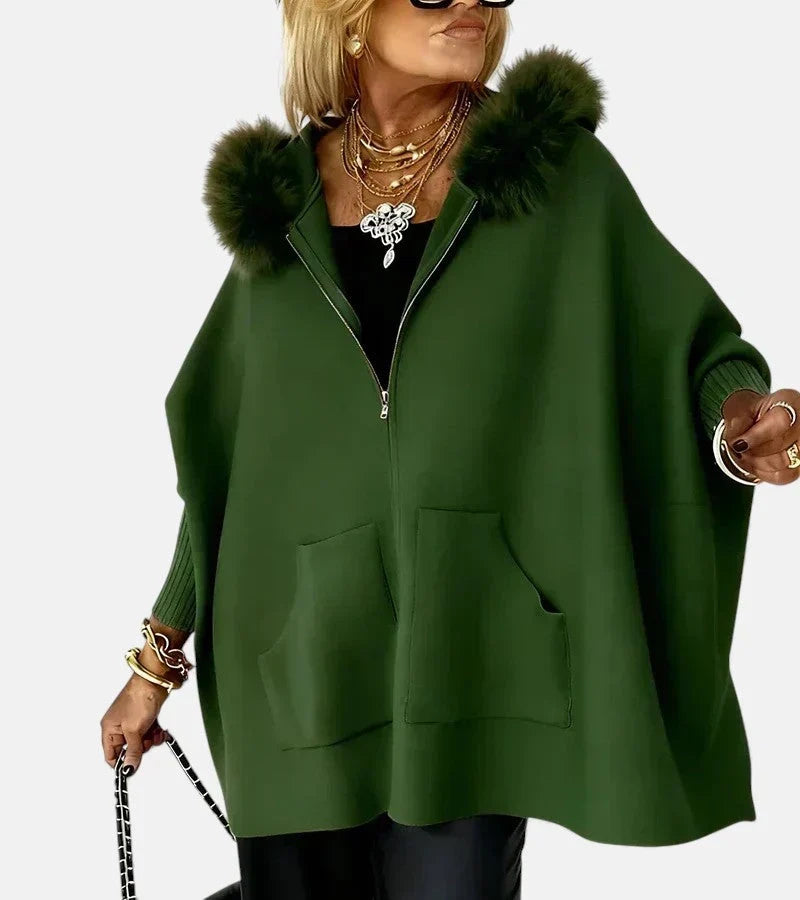 Kinsley - Elegant Fur-Collar Jacket