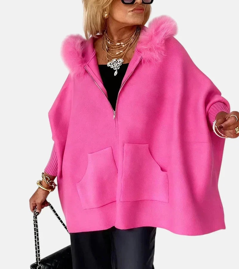 Kinsley - Elegant Fur-Collar Jacket