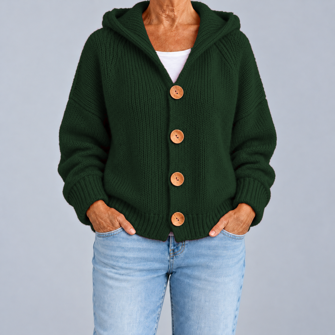 Parker – Oversized Hooded Knit Cardigan