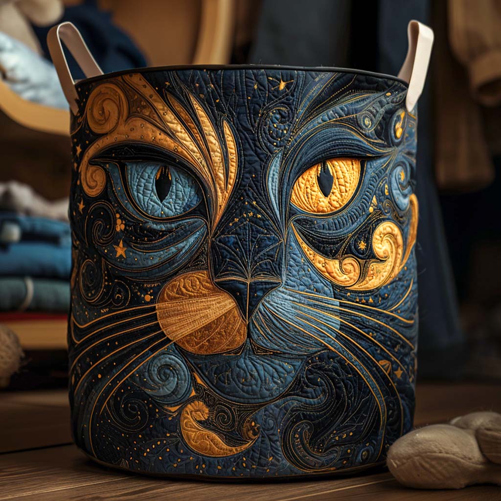 Honey – Hand-Quilted Galaxy Cat Basket