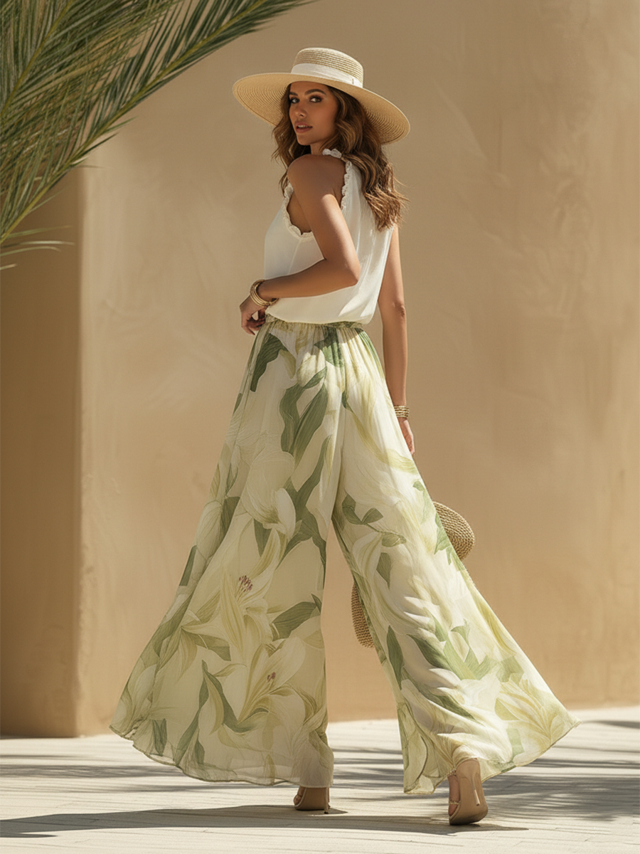 Casandra - Romantic Floral Two-Piece Set