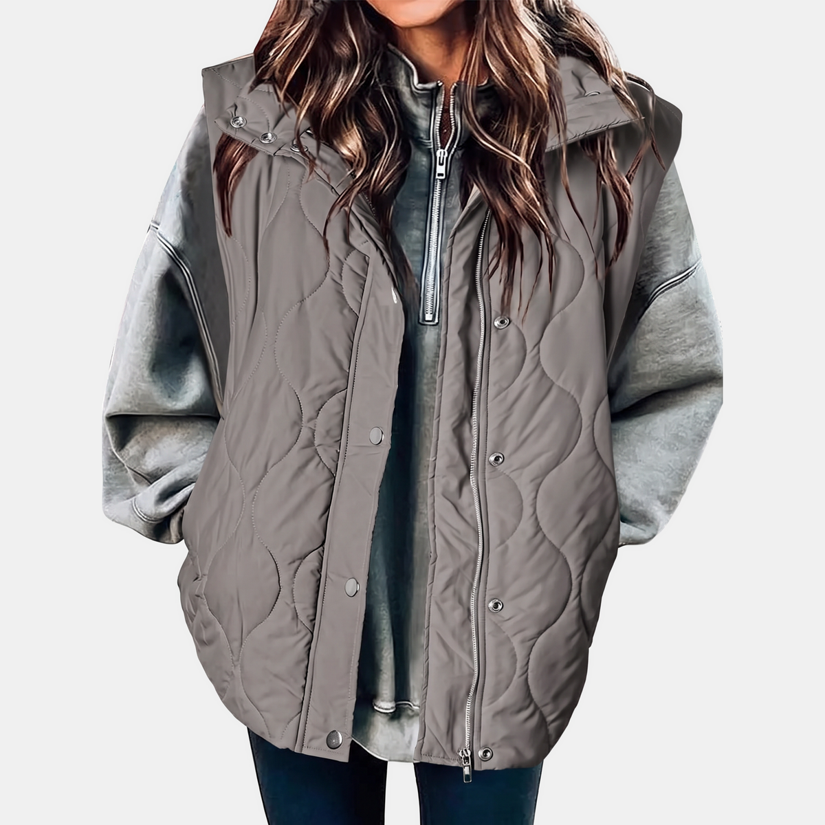 Dulce - Quilted Hooded Puffer Vest