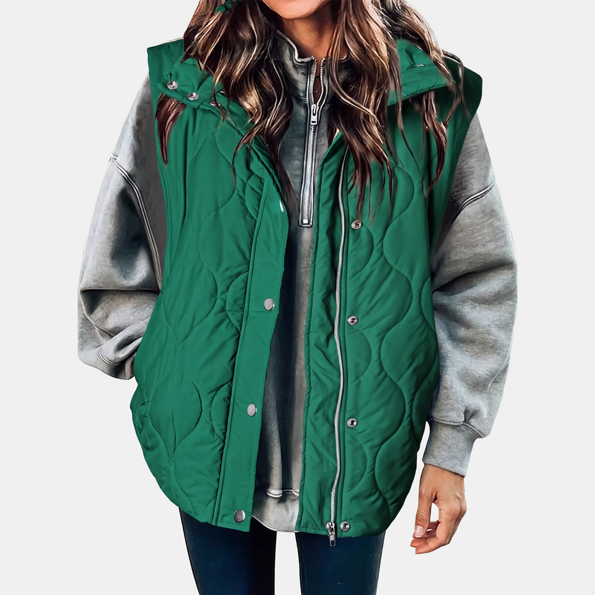 Dulce - Quilted Hooded Puffer Vest