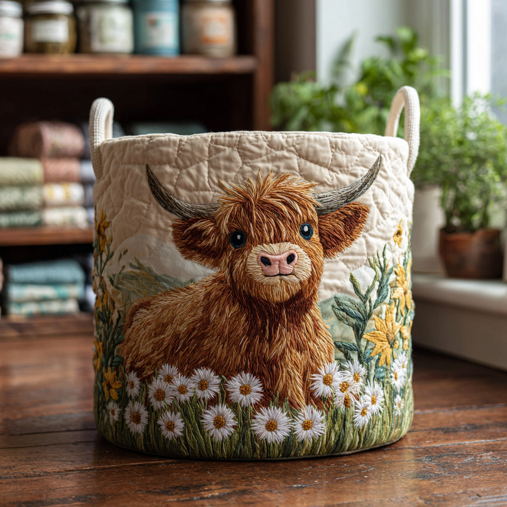 Bambi – Hand-Quilted Highland Floral Basket