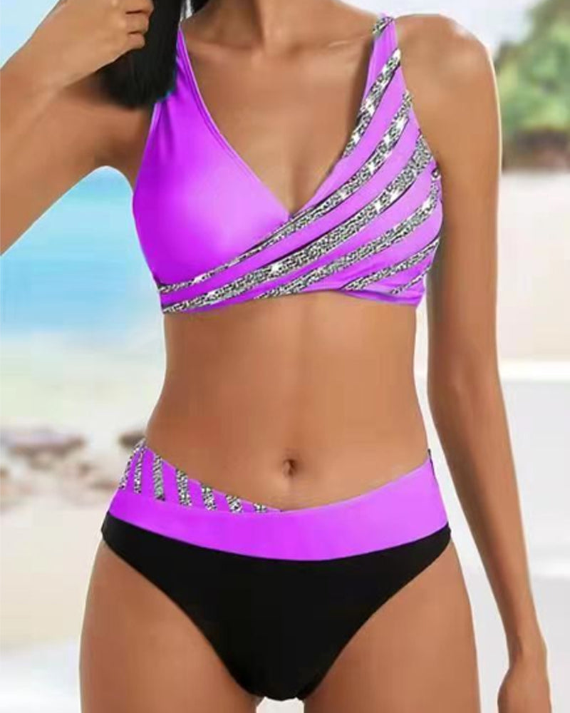 Cindy - Warm-Toned Printed Bikini