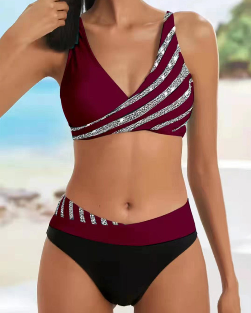 Cindy - Warm-Toned Printed Bikini