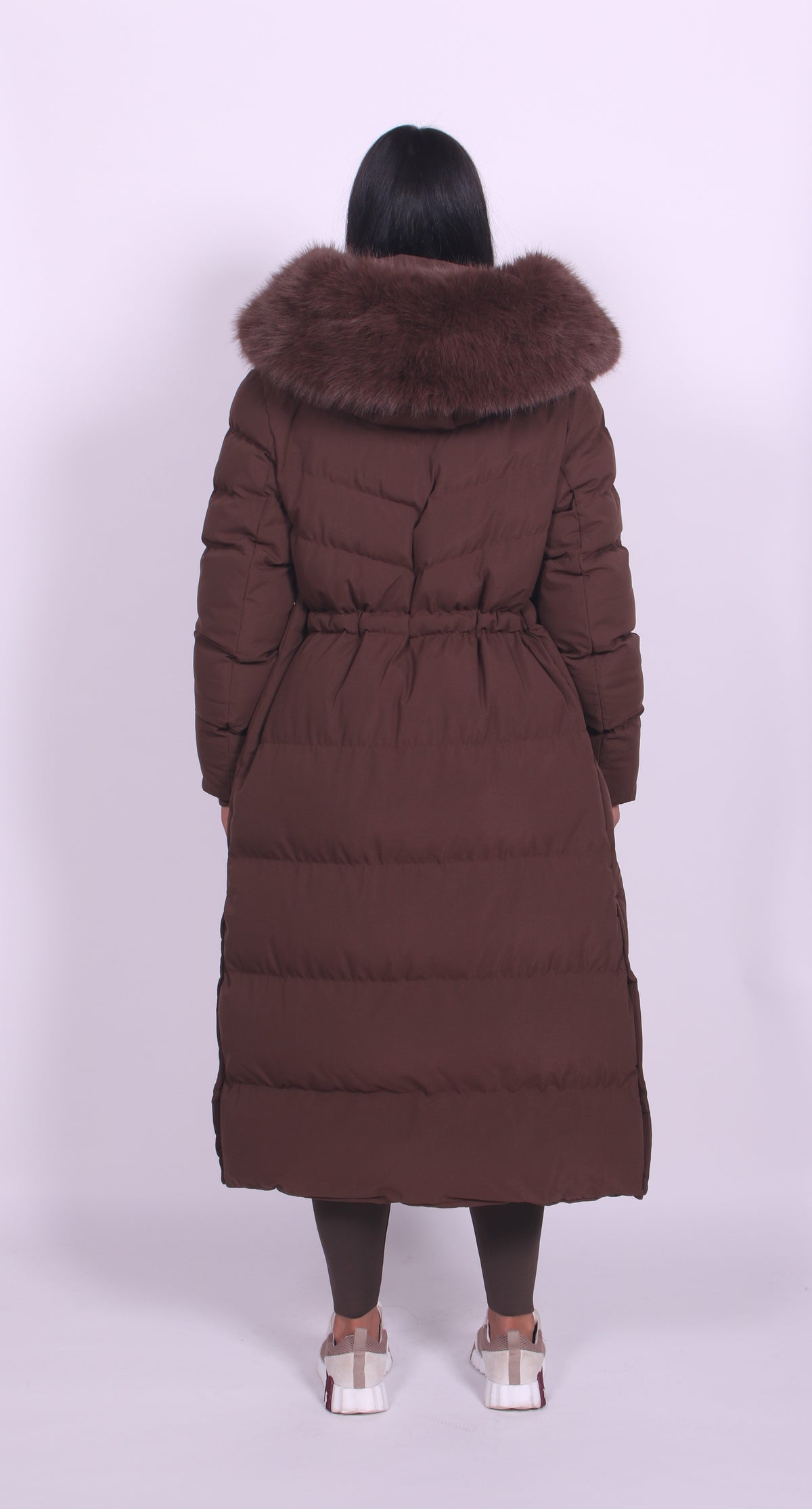 Samara – Faux-Fur Hooded Longline Coat