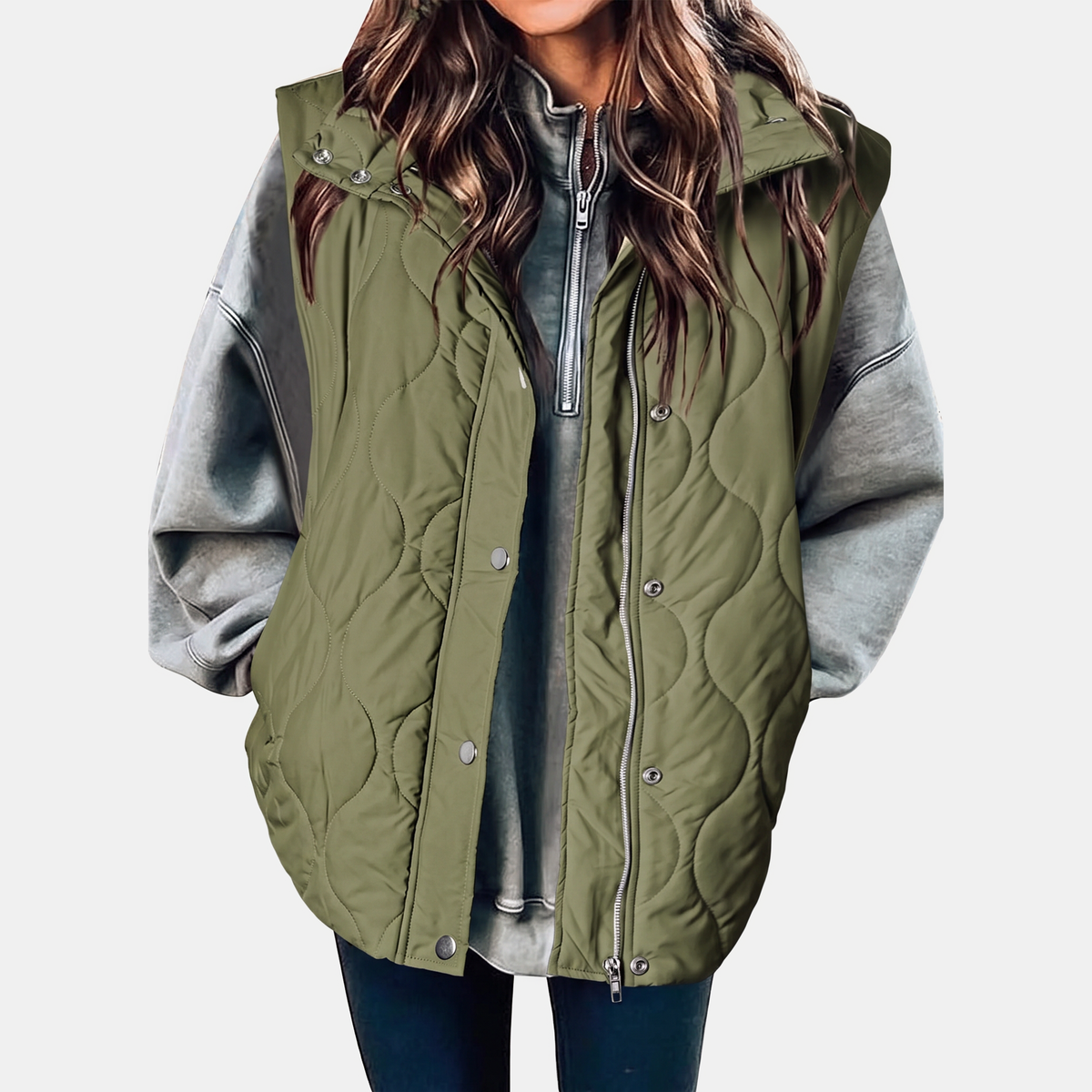 Dulce - Quilted Hooded Puffer Vest
