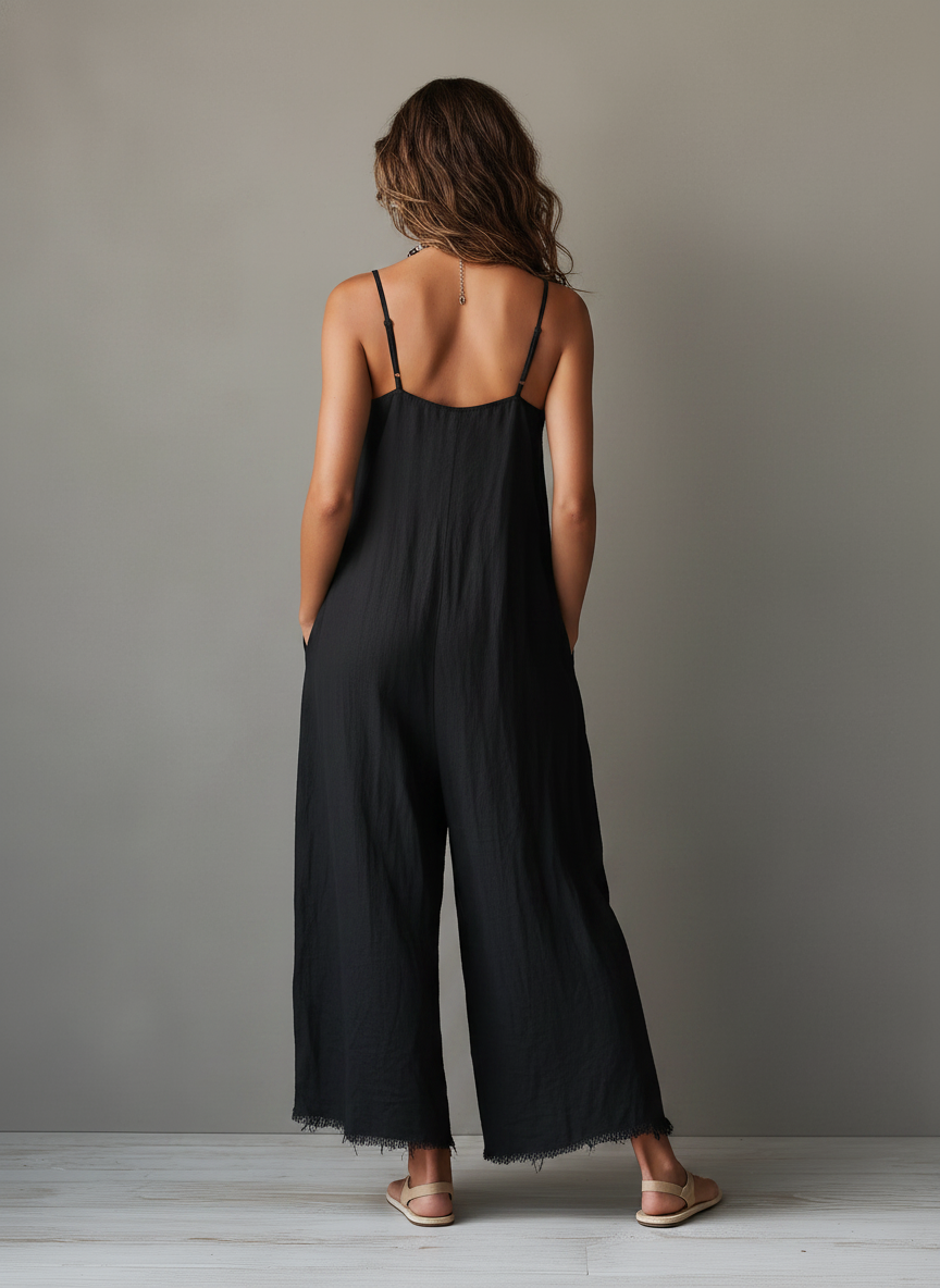Andria - Minimalist Linen Blend Jumpsuit