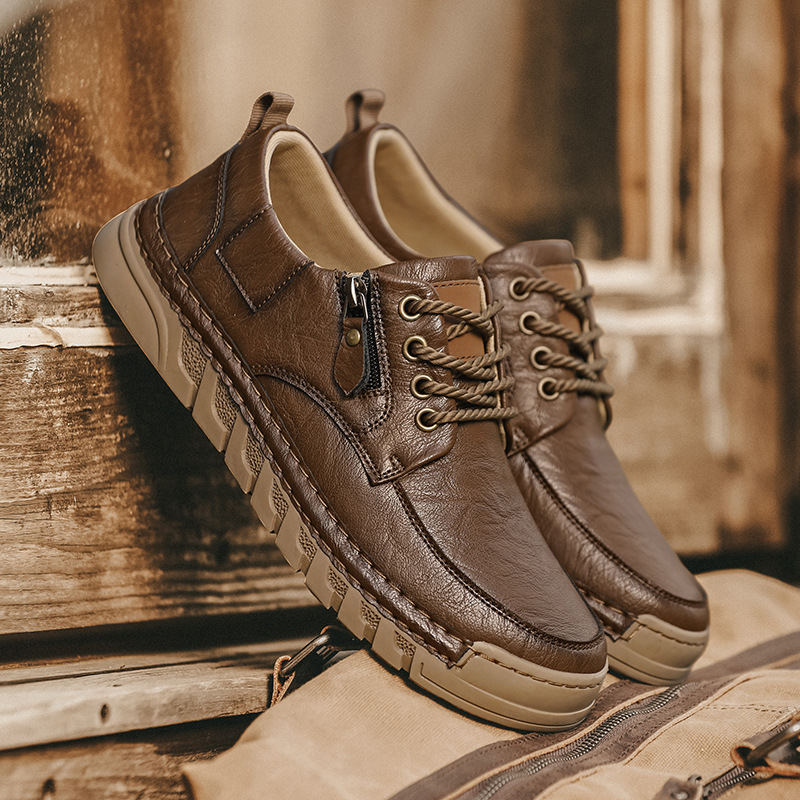 Jensen – Leather Shoes with Side Zip