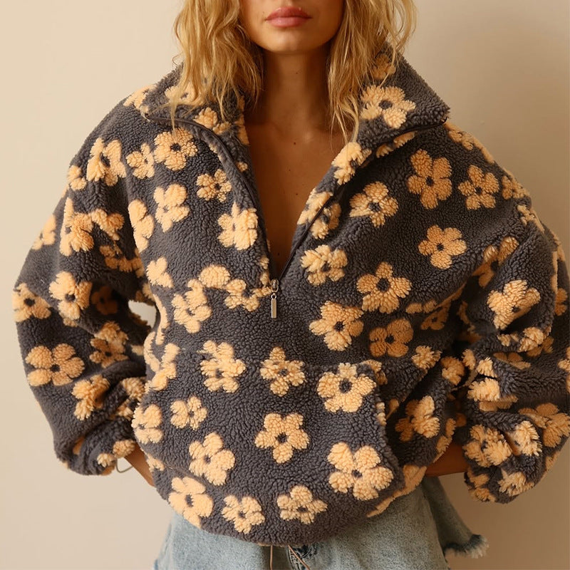 Masie - Bloom Fleece with Floral Details