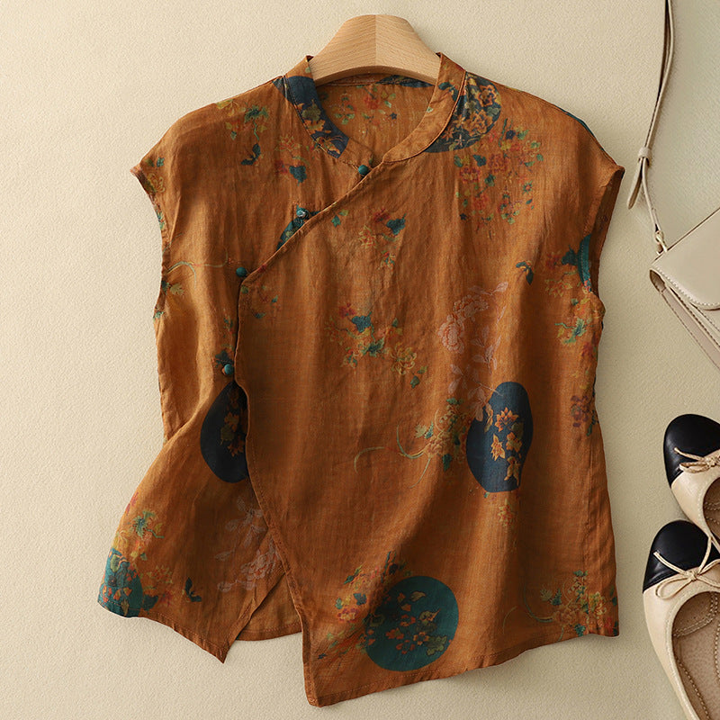 Zaria – Elegant Linen Top with Flattering Fit