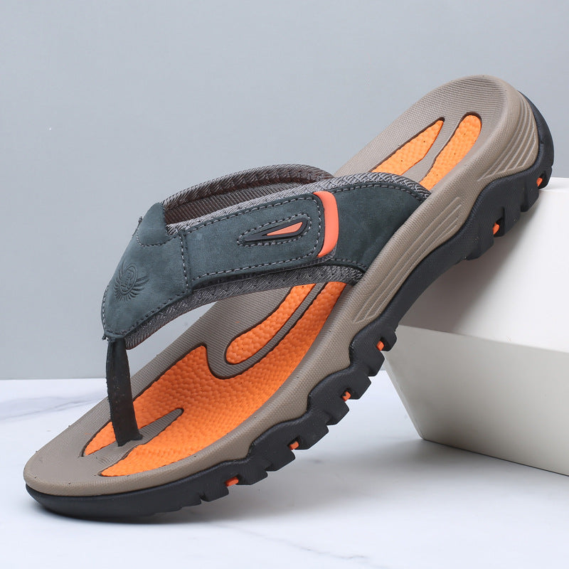 Reynold - Leather Sandals with Cushioned Sole