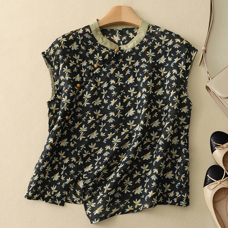 Zaria – Elegant Linen Top with Flattering Fit