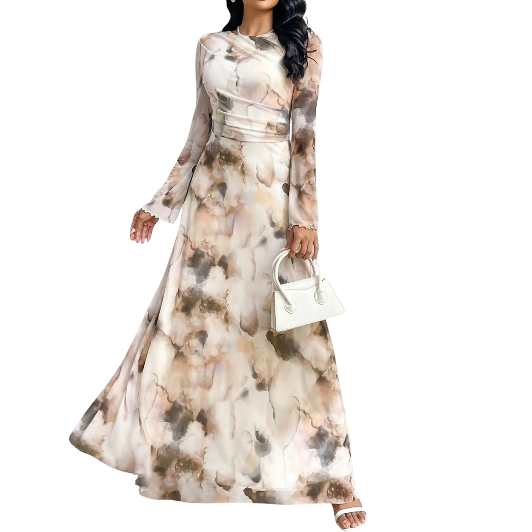 Sophia - Tie Dye Mesh Elegance Dress