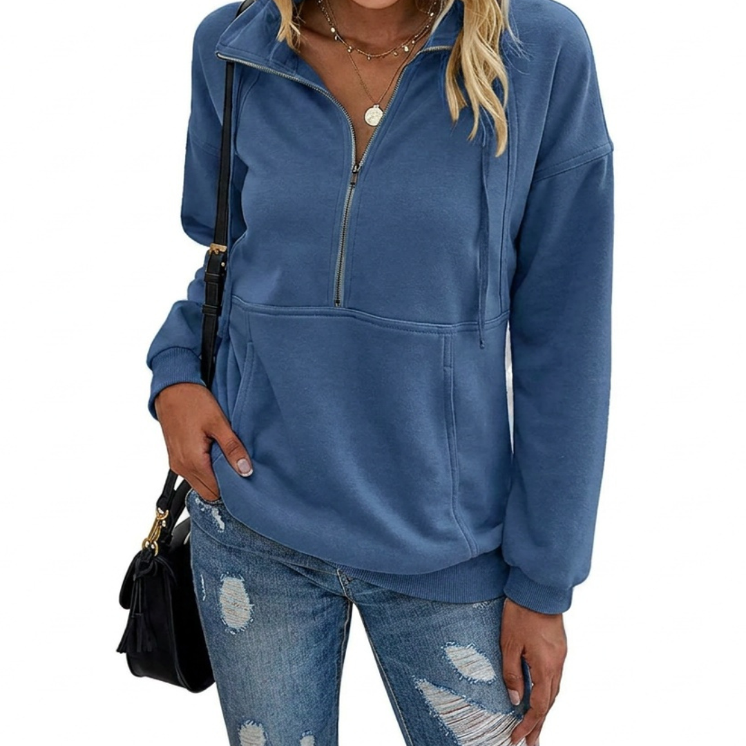 Reena – Cozy Half-Zip Fleece Sweatshirt