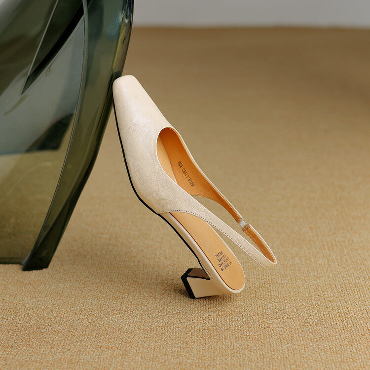Romi - Genuine Leather Slingbacks